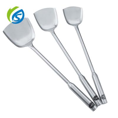 China Jiashida Commercial Grade Durable Wok Shovel Stainless Steel Wok Spatula for Home Hotel Restaurant for sale