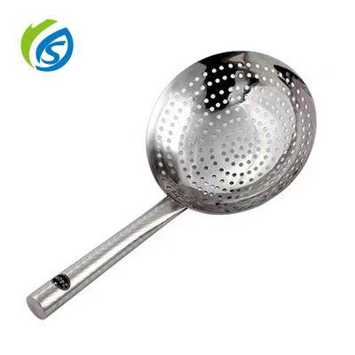 China Durable High Quality Large-Size Stainless Steel Soup Ladle Strainer for sale