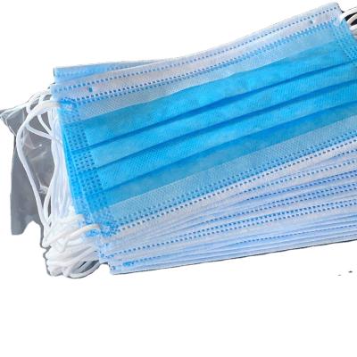 China Wholesale Disposable Face Mask Nonwoven Personal Breathable Disposable 3 Layers Disposable Face Mask for sale