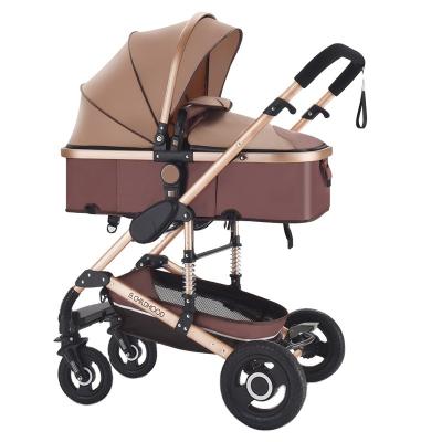 China Tops 2021 landscape design factory luxury brand 3 in 1 carset foldable multifunctional baby carry basket baby stroller high quality aluminum pram for sale