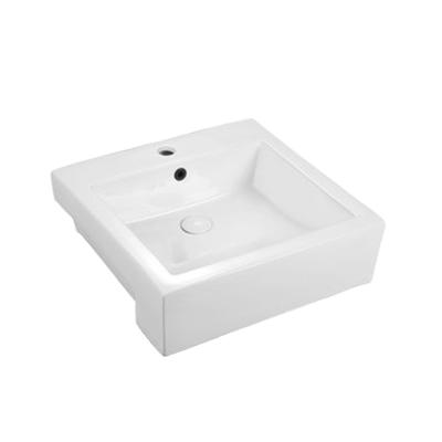 China Factory Sale Factory Color Metered Square Faucets Semi-Recessed Countertop Wash Basin Luxury Hotel Bathroom Art Basin for sale