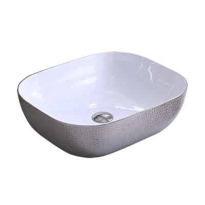 China Modern Luxury Silver Color Round Countertops Toilet Hand Basin Sink Bathroom for sale