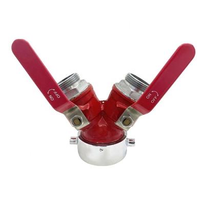 China Fire Fighting Emergency Rescue 2 Ways Divider With Ball Valve for sale