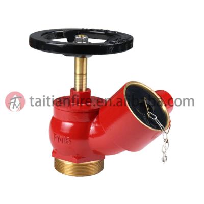 China 2.5 Inch Brass Oblique Valve Fire Hydrant Landing Valve for sale