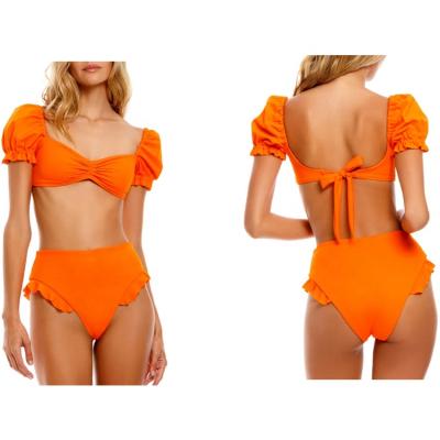 China Breathable Summer Beach Wear New Ruler Women's Bikini Pants Two Piece Swimwear For Women for sale