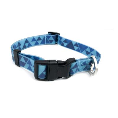 China Outdoor Wonderful DETACHED Dog Collar Bestselling Custom Cute Blue Dog Collar With PVC Rubber Coating for sale