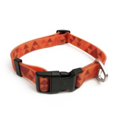 China Best Selling Dog Collar Wonderful Outdoor Custom Cute Cute Orange With PVC Coating Rubber Dog Collar for sale