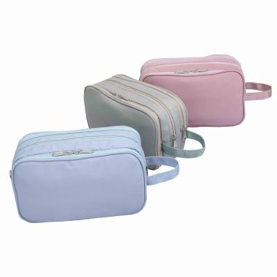 China Fashion Logo Lady Makeup Travel Custom Wholesale Custom Colored Light Weight Promotional Cosmetic Bag for sale