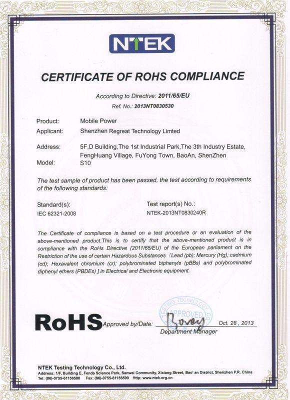 ROHS - Regreat Technology Ltd