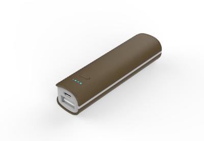 China Compact Leather 2200mah Portable Power Bank With USB , Lithium Battery for sale