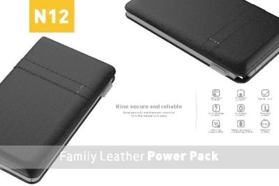 China Custom 5V 1A Li-Polymer Leather Power Bank Support Android / Iphone Charging for sale