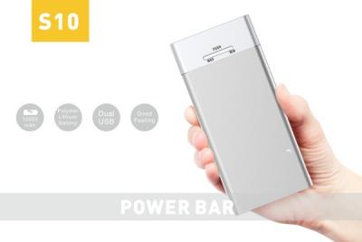 China LightWeight 10000 mAh Dual Output Power Bank / Portable Backup Power Pack for sale