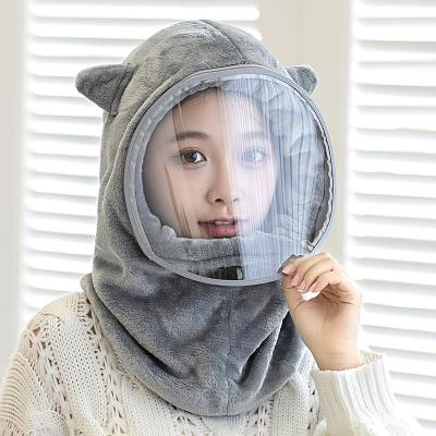 China Wholesale 2021 new winter solid color rising windproof plush keep warm mask 64 for sale