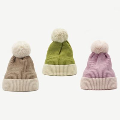 China JOINT Best Selling Pom Fleece Adult Hat Sustainable Detachable Hat GRS SCS Certified Recycled Polyester Hat for sale