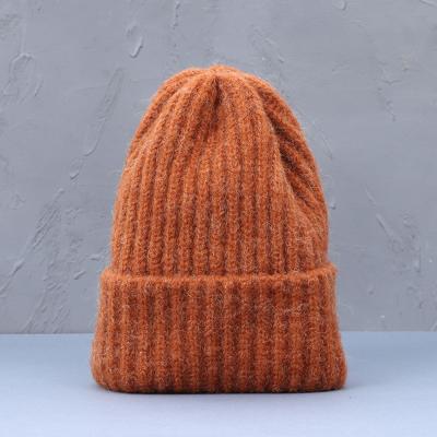 China Wholesale Warm Hat Logo Woven Label Cute Winter Custom Factory COMMON Hat Knitted Beanie Hat For Women for sale