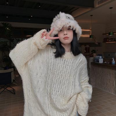 China Wholesale Plush Design 2021 New Keep Warm Hairy Adult Woman Luxury Bucket Hats for sale