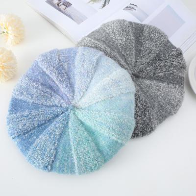 China 2021 Autumn Winter Color Personality Girls Beret High Quality Fashion Plush Women Hats for sale