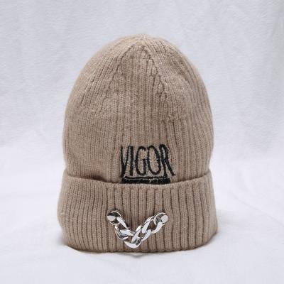 China 2021 fashion JOINT wholesale string personality decorative letter printing autumn Beanie Hats for sale