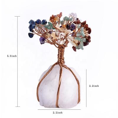 China Money Tree 7 Chakra Healing Crystal Natural Stone Feng Shui Money Tree Reiki Healing Crystal Tree Ornaments Decorative for sale