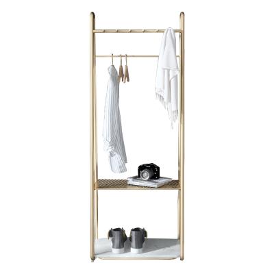 China Newly Design Modern Nordic Clothes Rack Simple Iron Modern Art Hanger Bag Floor Bedroom Household Coat Rack for sale