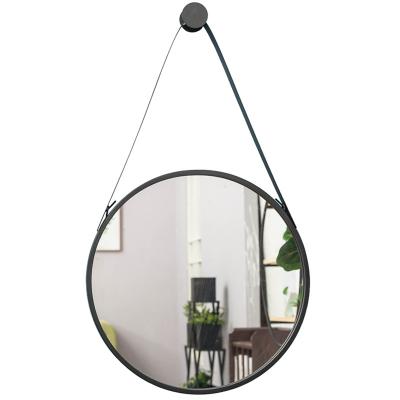 China Nordic Simple Wall Mounted Decorative Mirror Bathroom Mirror Bathroom Makeup Iron Modern Iron Mirror for sale