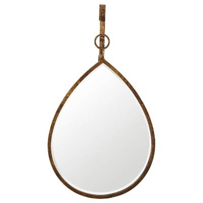 China Modern Simple Minimalist Iron Makeup Mirror Hotel Bedroom Princess Reflect Home Bathroom Mirror for sale