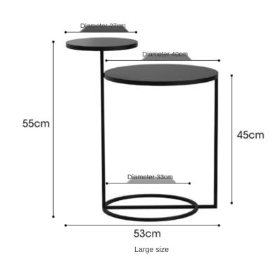 China Contemporary Nordic modern simple tea table light round iron round sofa luxury side table for sale