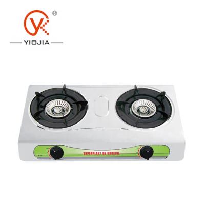 China Household Stainless Steel Two Tables Gas Cooker with Stainless Steel Burner (JK-209SS) for sale