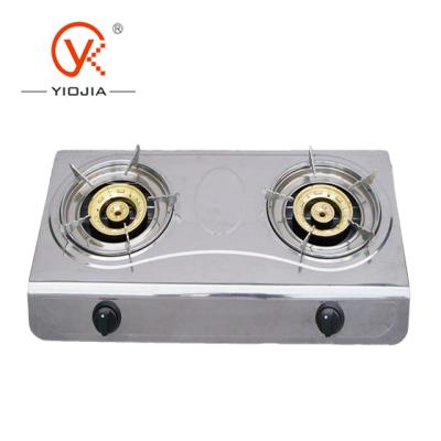 China Stainless Steel Two Burner Tabletop Gas Stove with Stainless Steel Body (JK-212SMS) for sale