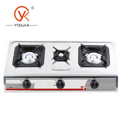 China Household Three Burner Table Gas Stove With Stainless Steel for sale