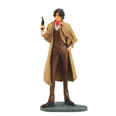 China PVC 22.5cm Japanene Cartoon Turnout Gun Ace Amine Action Figure Doll Toy One Piece Ornament For Kids Gifts for sale