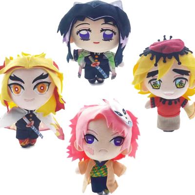 China Cute Standing Cotton Pose Inosuke Nezuko Doll Zenitsu Tanjirou Anime Demon Slayer Soft Stuffed Plush Toys For Kids Boy Girl Gifts for sale