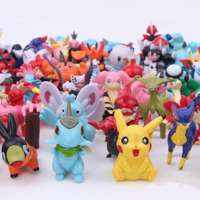 China 24PCS/Bag Kawaii Eevee Squirtle Pichu PVC 2 To 3 Cm Anime Push Monday Charmander Action Number Kids Boys Girls Toys For Children Gift for sale