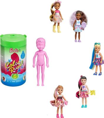 China Beautiful Wear Clothes Mini New Product Hot Selling 5 Styles Washable Barbie Color Reveal Doll For Girl Children Birthday Gifts for sale