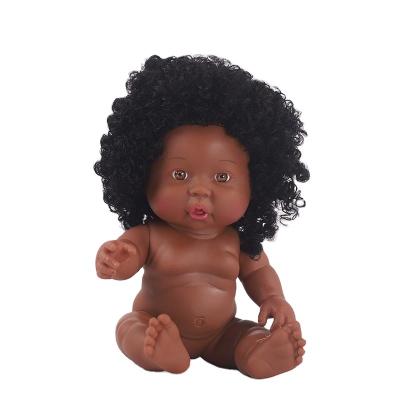 China 25-30cm Interactive Sell Well New Type Africa Girl Design Relife Handmade Silicone Baebie Baby Dolls Reborn Fir Kids Gifts for sale