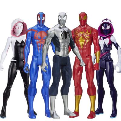 China Blue Cartoon Toy Model Toy 12-inchTitan Ultimate Hero Series Spiderman Marves Legends Action Number Kids Boys Toys For Children Birthday Gift for sale