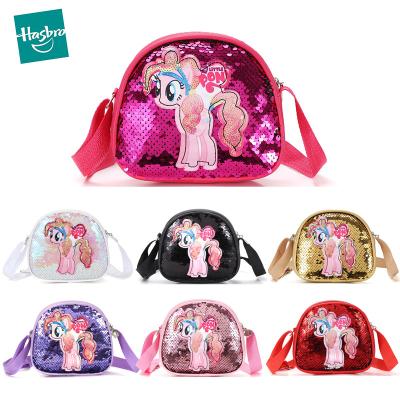 China Anime Waterproof Single Figure Bags Shoulder Sequins Pie Pinkie Hasbro Kids Peripheral My Little Pony Children Bags Toys For Kids Gift for sale