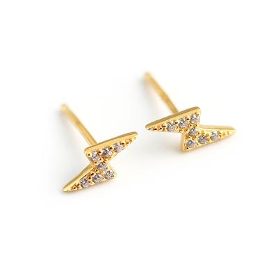 China Fashion 925 Sterling Silver Jewelry Earring Cute Lightning Design Stud Earrings For Women for sale