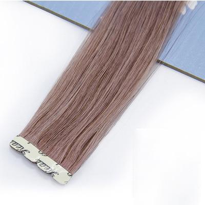 China Blue Straight Traceless Hair Extensions Import Glue Hair Extensions No Tip 100%human Invisible Hair Extensions Tape Colored Hair for sale