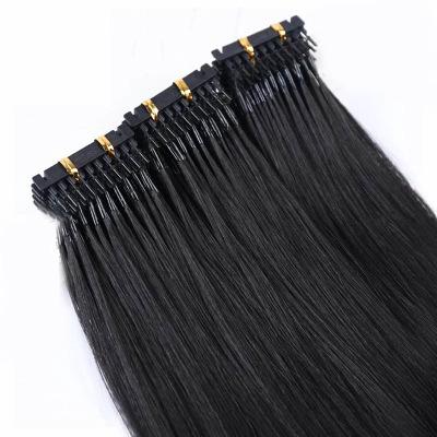 China 6d straight hair connect a row ten beams 100% human virgin hair to straighten fashion hair tip invisible pretty beautiful long hair silky for sale