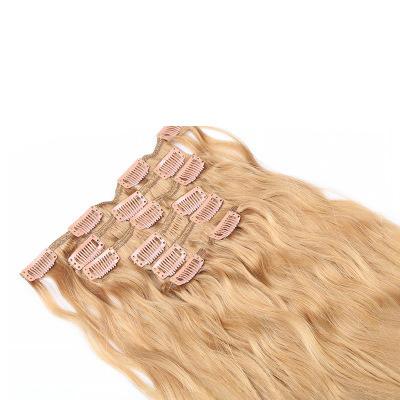 China Factory Direct Hot Selling Natural Straight Wholesale Customized Thick Original Double Braided Hair Pulled Remy Clip In Hair Extension 100% Ends for sale