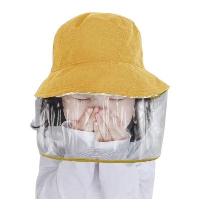 China Fashion Anti-Saliva Splatter Protective Removable Cap Child Waterproof Wide Brim Cap for sale