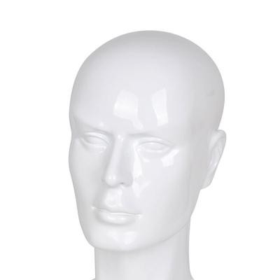 China Wig Display PVC Wholesale Shiny Male Mannequin White Head for sale