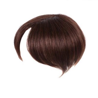 China Rolls wholesale white spot half mechanism on the top head replace the pieces of women's real oblique bangs wig piece for sale