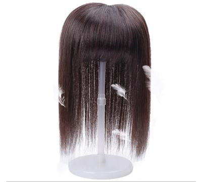 China Lace Mesh + Real Scalp People Hair Correction Top Simulated Hair Correction On Top Of The Head Invisible Diagonal Fringe Wig To Cover White Hair Length for sale