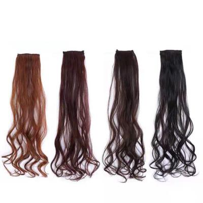 China Hot Selling Two Clips Hair Clips Dense High Temperature Fiber Hair Piece V-Tip Spot Curly Loose Wave Big Supply Hair Extensions Dense Headwear for sale