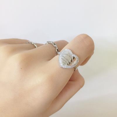 China Tarnish Free 925 Sterling Silver Rings Jewelry Stamped Rhodium Plating for sale