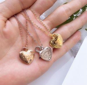 China Gold Plated 925 Sterling Silver Neckalce Jewelry Pendant Heart Charm for sale