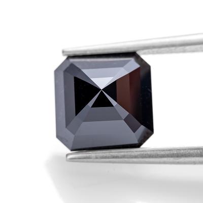 China Black Emerald Cut Moissanite Loose Stone Diamond 2 Carat for sale