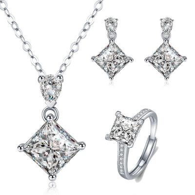 China 925silver 1 Carat Diamond Moissanite Pendant Necklace Women Gift for sale